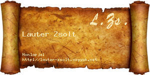 Lauter Zsolt névjegykártya