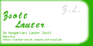 zsolt lauter business card